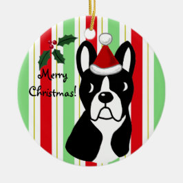Enfeites de natal de Boston Terrier