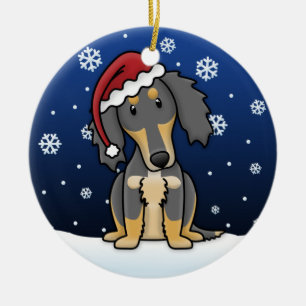 Enfeites de natal de BT Saluki dos desenhos