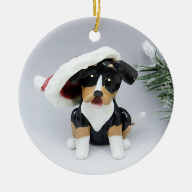Enfeites de natal de Cachorro da Grande Suíça (Frente)