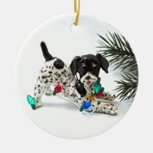 Enfeites de natal de Cachorro de Ponteiro Baixo Al