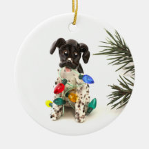 Enfeites de natal de Cachorro de Ponteiro Baixo Al