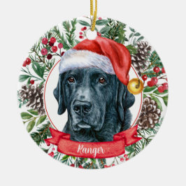 Enfeites de natal de Cachorro Personalizado do Ret