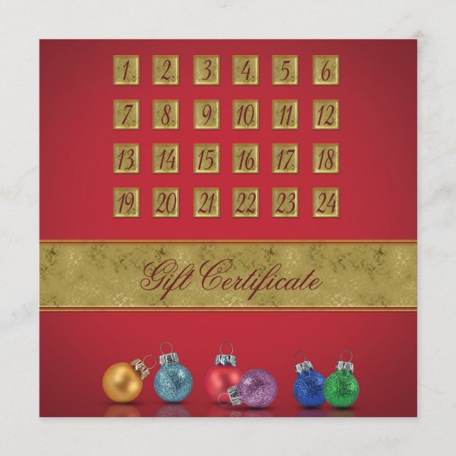 Enfeites de natal de Calendário Avançados (Frente)