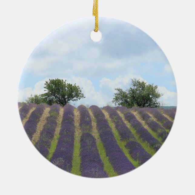 Enfeites de natal de campo de lavanda (Traseira)
