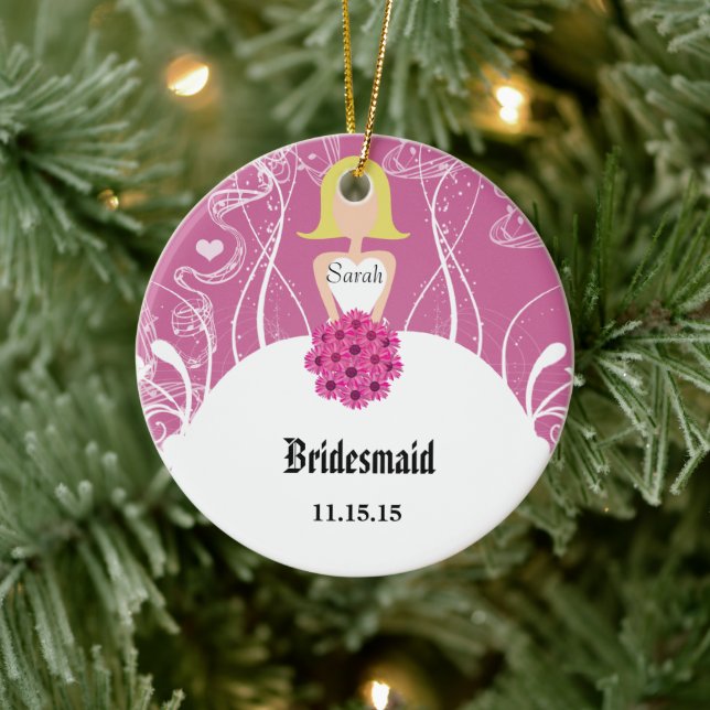 Enfeites de natal de Casamento de Bridesmaid de Ca (Árvore)