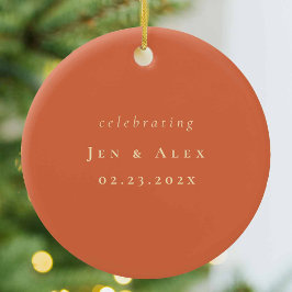 Enfeites de natal de Casamento Minimalista Laranja