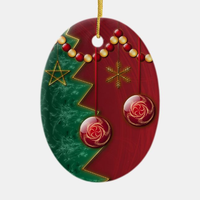Enfeites de natal de Celebração Fractal (Frente)