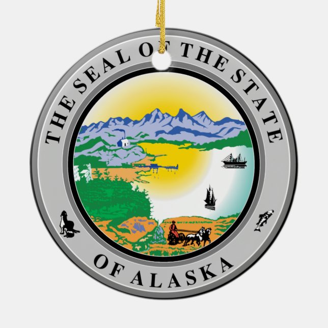 Enfeites de natal de cerâmica do Alaska* (Traseira)