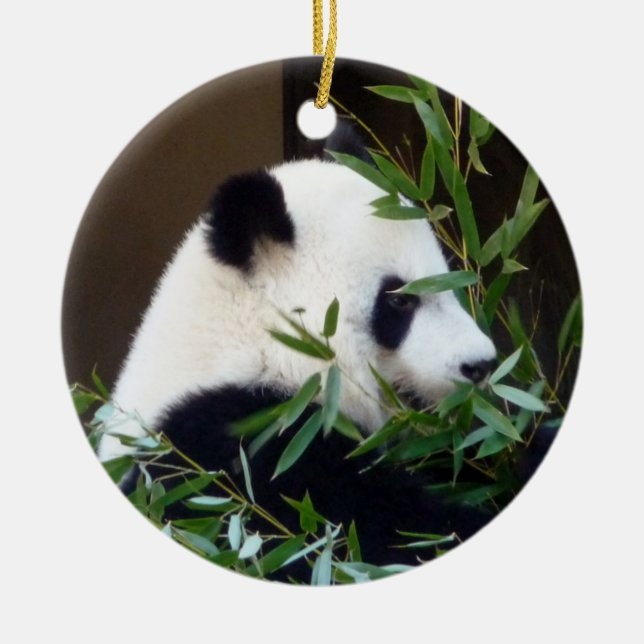 Enfeites de natal de cerâmica Panda Bear (Frente)