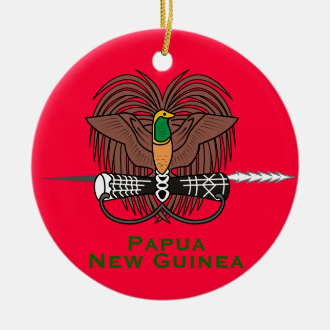 Enfeites de natal de cerâmica Papua New Guine* (Frente)