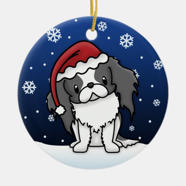Enfeites de natal de Chin do japonês dos desenhos (Frente)