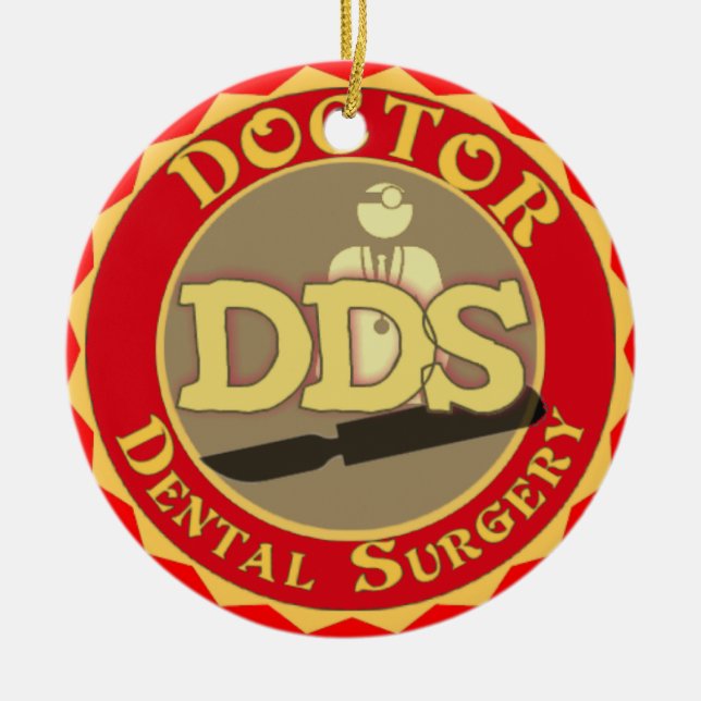 Enfeites de natal DE CIRURGIA DENTAL DO MÉDICO DDS (Frente)