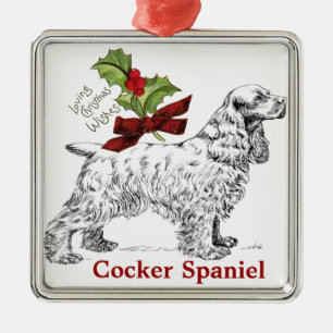 Enfeites de natal de cocker spaniel