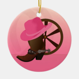 Enfeites de natal de Cowgirl Ocidental