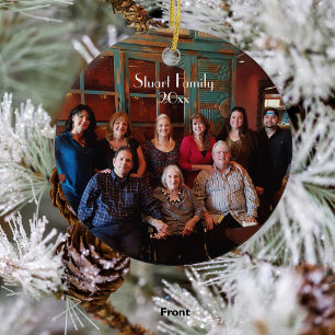 Enfeites de natal de dois lados personalizável