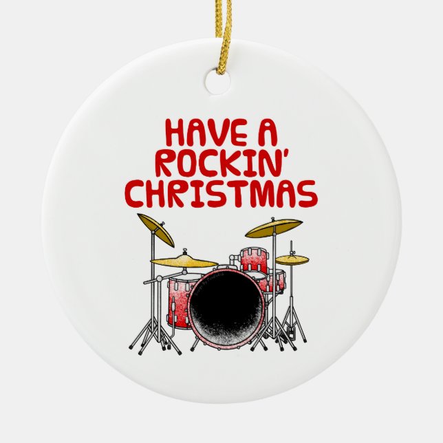 Enfeites de natal de Drummer Musical (Frente)