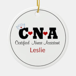 Enfeites de natal de Enfermeiro CNA Personalizado