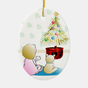 Enfeites de natal de espera do papai noel