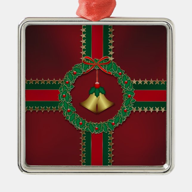 Enfeites de natal de estrelas e tiras (Frente)