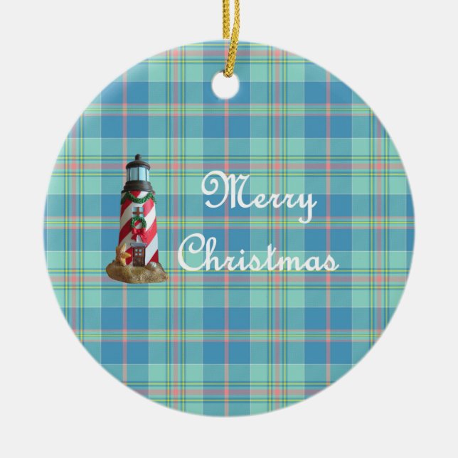 Enfeites de natal de farol costeiro (Frente)