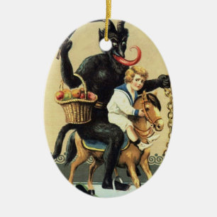 Enfeites de natal de Férias Krampus Rocking Horse