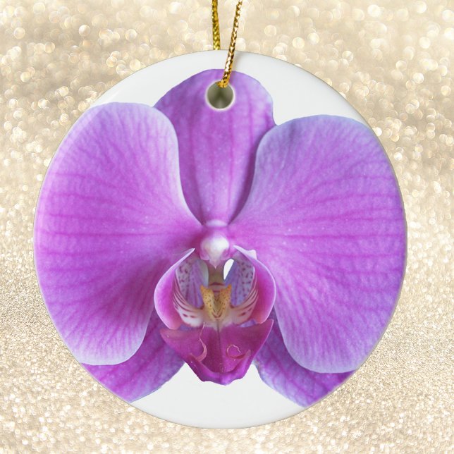 Enfeites de natal de Flor Orquídea Roxo (Criador carregado)