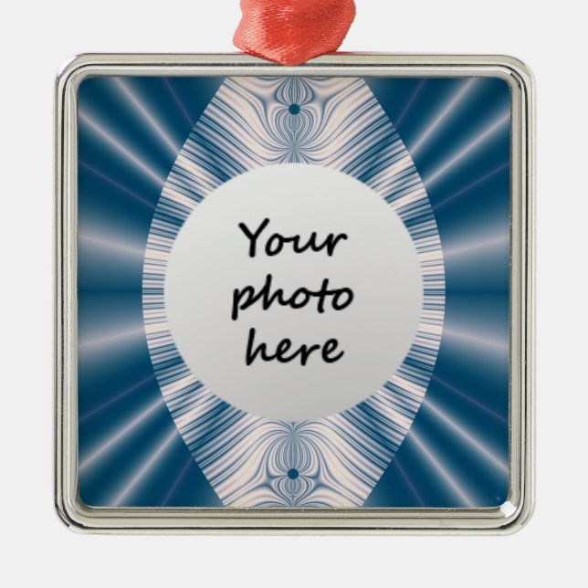 Enfeites de natal de folhas azuis (Frente)