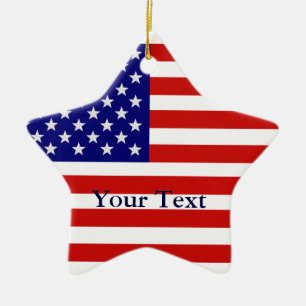Enfeites de natal de Forma do American Flag Star