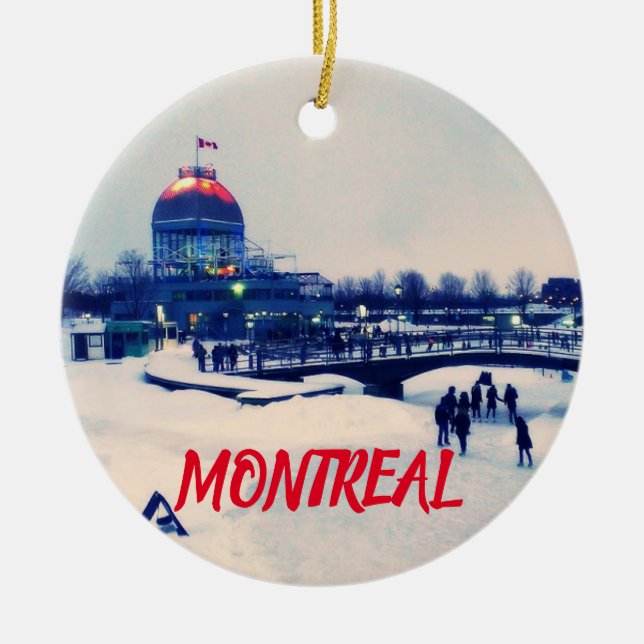 Enfeites de natal de Foto de Montreal (Frente)