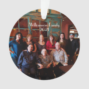 Enfeites de natal de Fotografia Personalizado da F