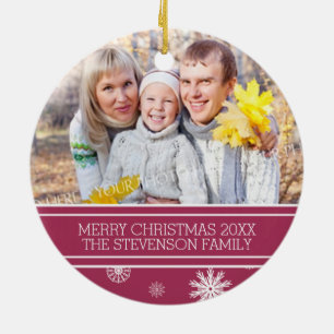 Enfeites de natal de Fotografias da Família Neve T