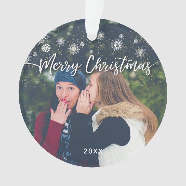 Enfeites de natal de Fotografias de Amigos (Frente)