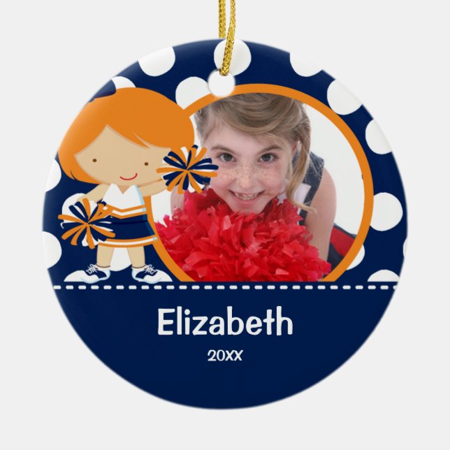 Enfeites de natal de fotos animado pelo cheerleade (Frente)