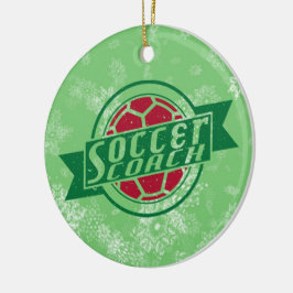 Enfeites de natal de futebol, treinador de futebol