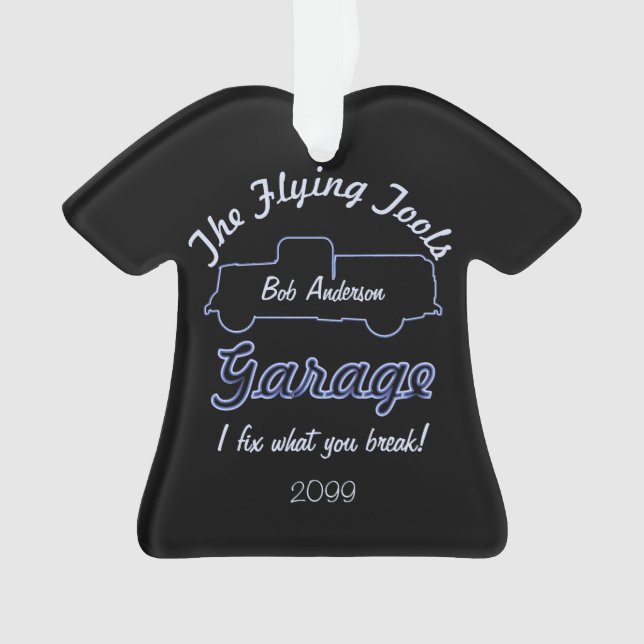 Enfeites de natal de garagem de ferramentas voador (Frente)