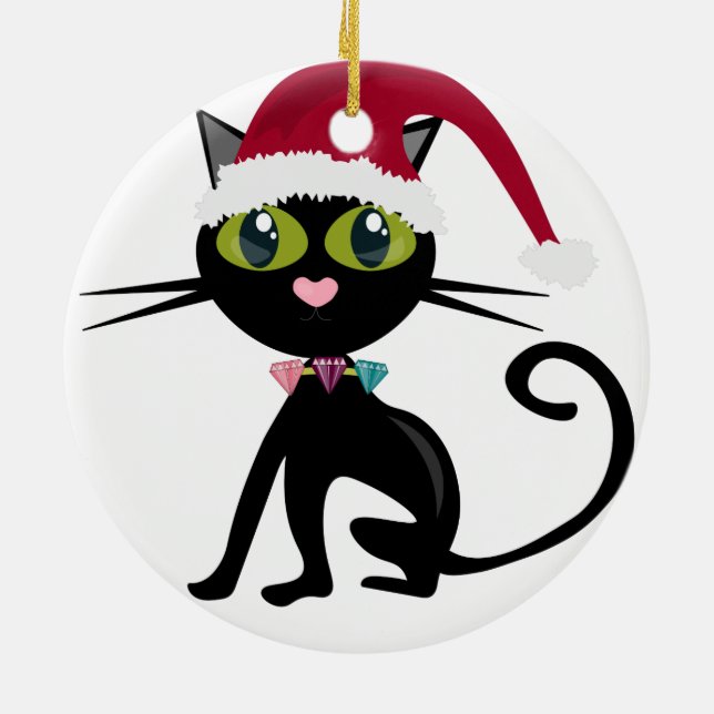 Enfeites de natal de Gato Preto (Traseira)