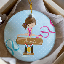 Enfeites de natal de ginástica de Brunette