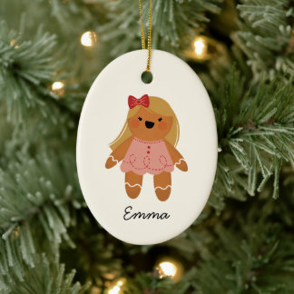Enfeites de natal de Gingerpão personalizado