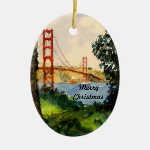 Enfeites de natal de golden gate bridge