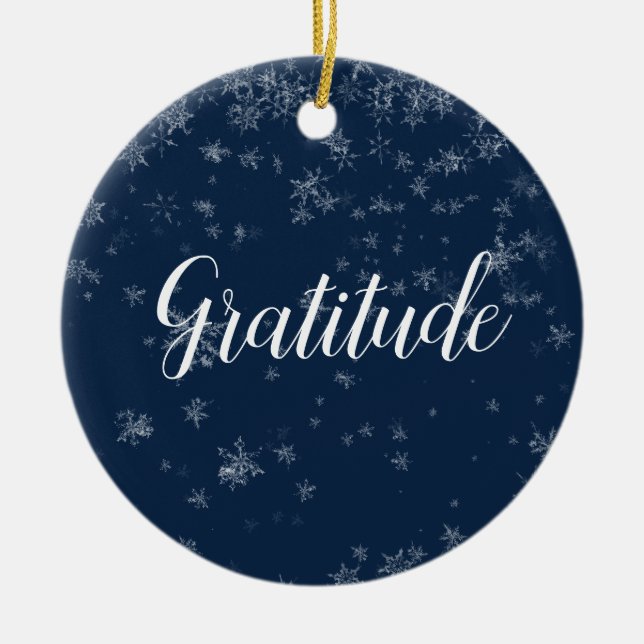 Enfeites de natal de Gratidão (Frente)