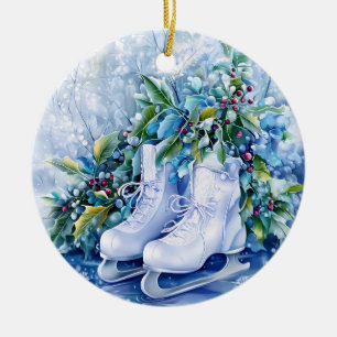 Enfeites de natal de inverno azul
