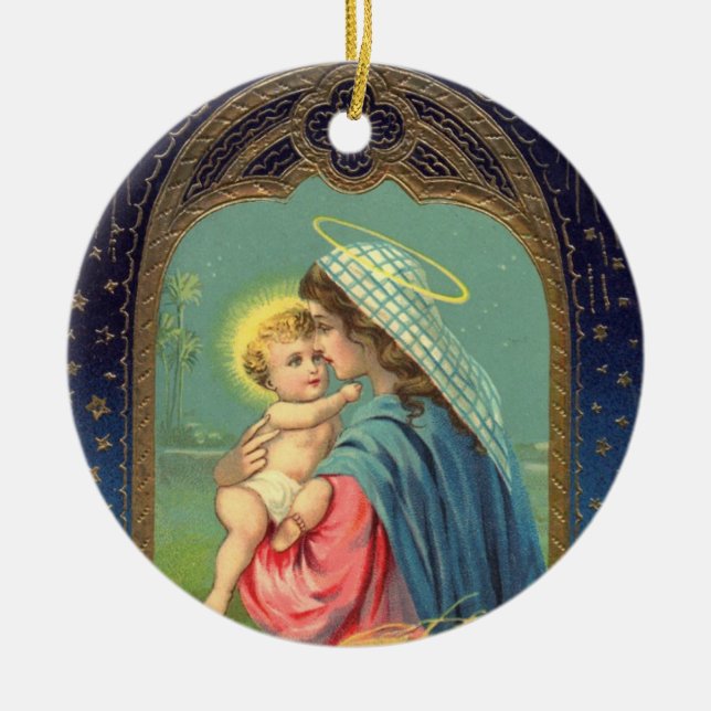 Enfeites de natal de Jesus da Virgem Maria e do (Frente)