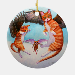 Enfeites de natal de Jogos do Angel Cat e do Mouse