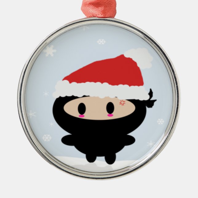 Enfeites de natal de Kawaii Ninja (Frente)