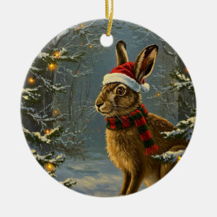 Enfeites de natal de Leitura de Woodland de Estilo