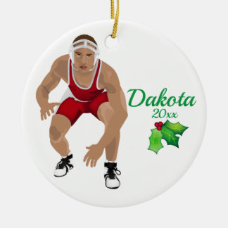 Enfeites de natal de Luta Personalizado Vermelho