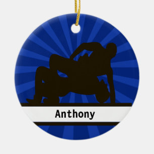 Enfeites de natal de lutador personalizado