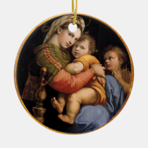 Enfeites de natal de Madonna e Criança