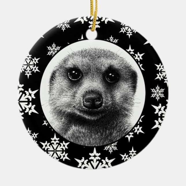 Enfeites de natal de Meerkat (Frente)