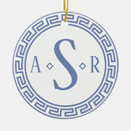 Enfeites de natal de Monograma da Chave Grega